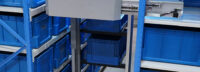 Stacker-Bot Autonomous Mobile Robot AMR AS/RS Provides High Density Tote Goods-to-Person